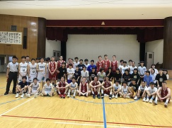 沿海地方バスケットボール交流団の来県